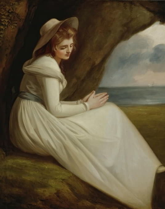 George Romney - Emma Hart, Later Lady Hamilton, As ‘absence’