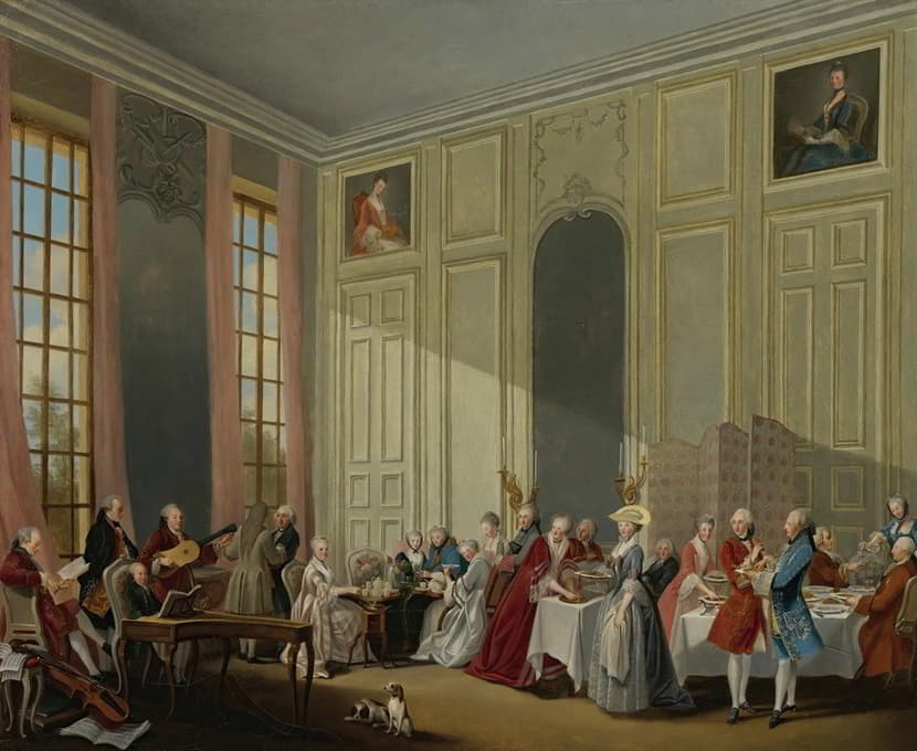 莫扎特在康蒂王子宫廷的“杜坦普尔宫四合院”举办音乐会