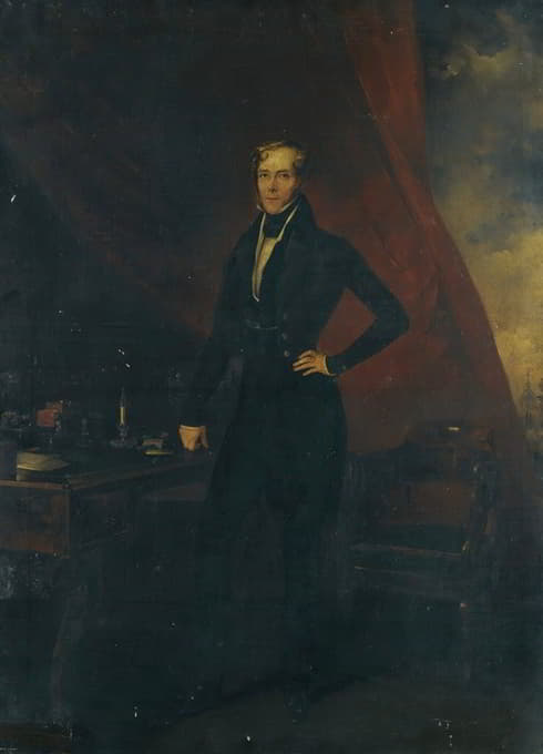 克拉伦登第四伯爵乔治·威廉·弗雷德里克·维利尔斯肖像（1800-1870）