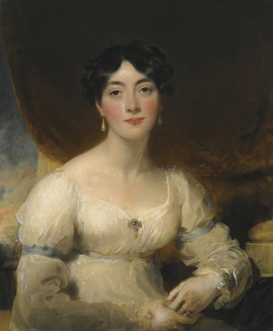 伊丽莎白的肖像，霍斯利·帕尔默夫人（1839年），富勒姆赫尔林厄姆的约翰·霍斯利·帕尔默的妻子（1779-1858年）
