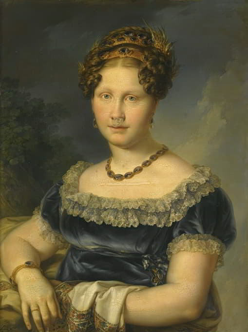两个西西里的公主路易莎·卡洛塔·德博本的肖像（1804-1844）