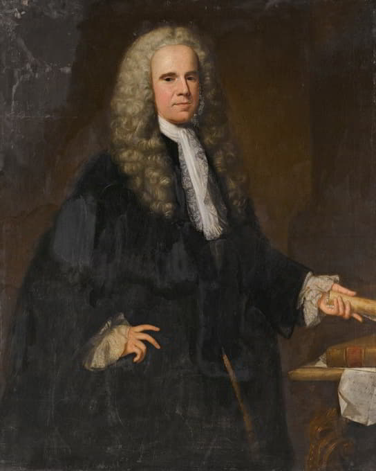 William Aikman - Portrait of a Gentleman In Black