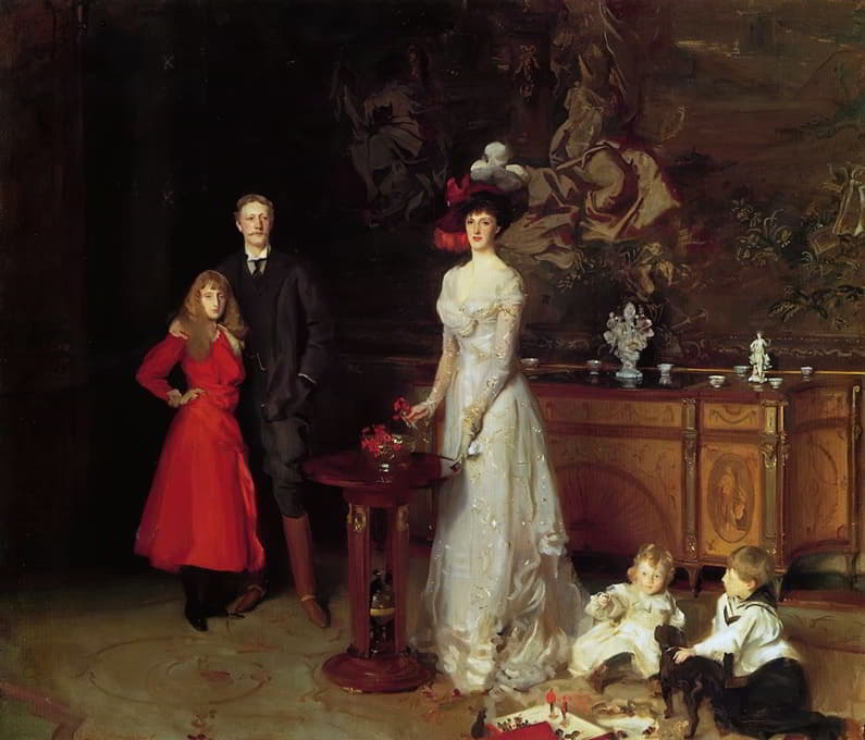 乔治·西特威尔爵士、艾达·西特威尔夫人及其家人