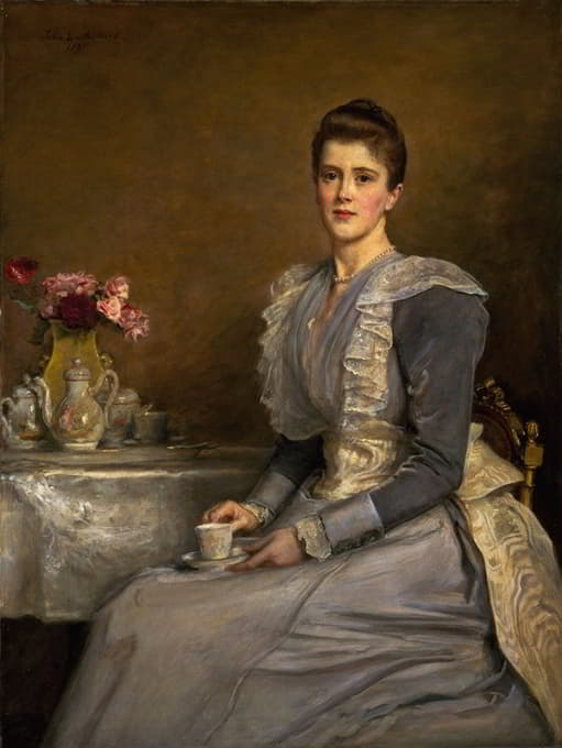 Sir John Everett Millais - Portrait of Mary Endicott (d.1957), Mrs Joseph Chamberlain