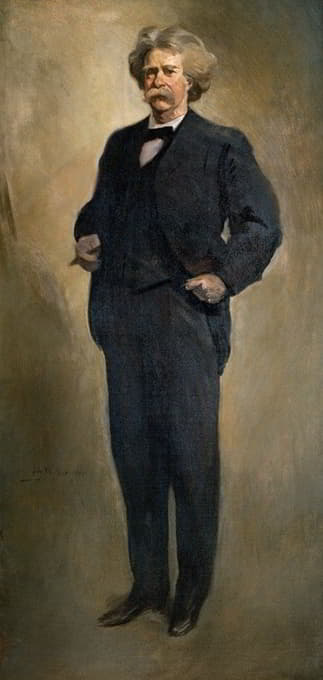 John White Alexander - Portrait of Samuel L. Clemens (Mark Twain)