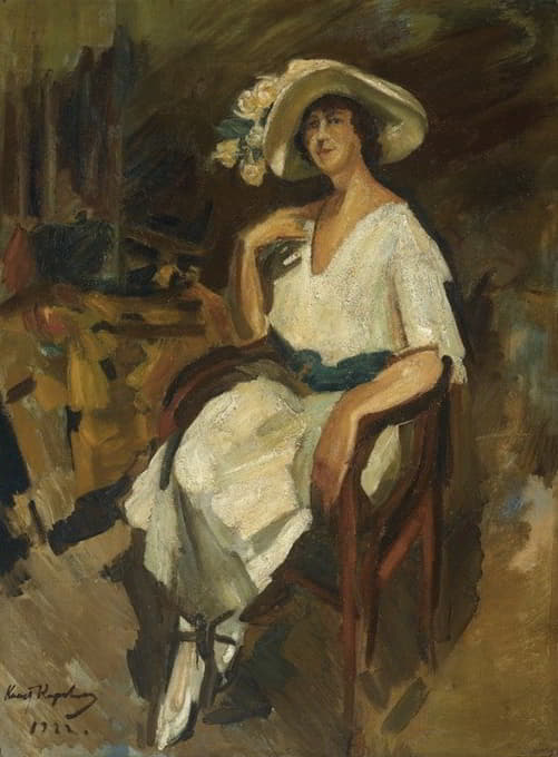 Konstantin Alexeevich Korovin - Portrait Of Madame Maria Rubin