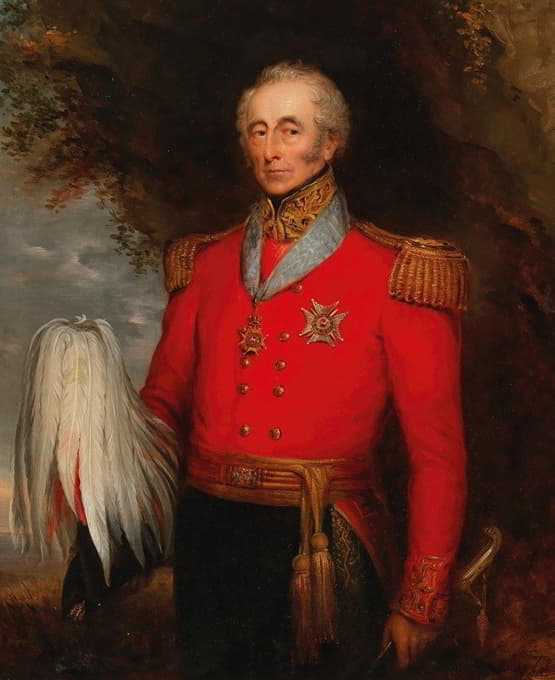 John Bridges - Portrait von Lieutnant-General Sir David Latimer Tinling-Wriddington (1757-1839) mit Kommandeurkreuz und Bruststern des Guelphen-Orden