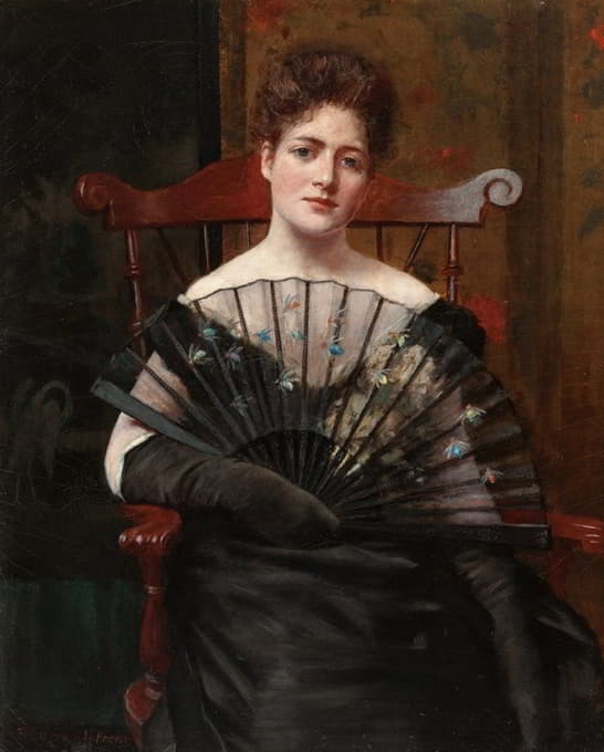 艺术家妻子玛格丽特·塞西莉亚·基南的肖像