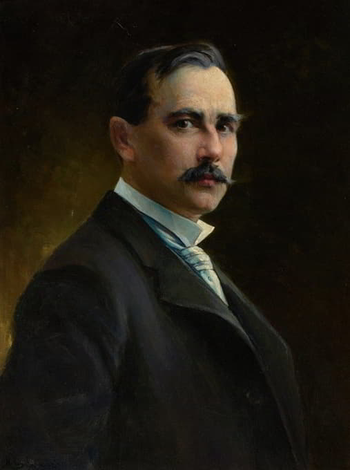 Henry August Schwabe - Portrait of Charles Schreyvogel