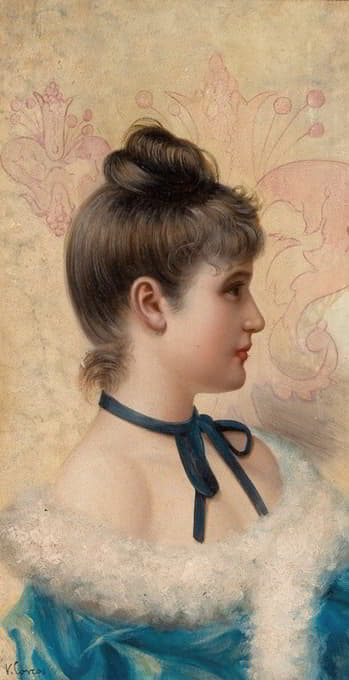一位年轻美女的侧面画像