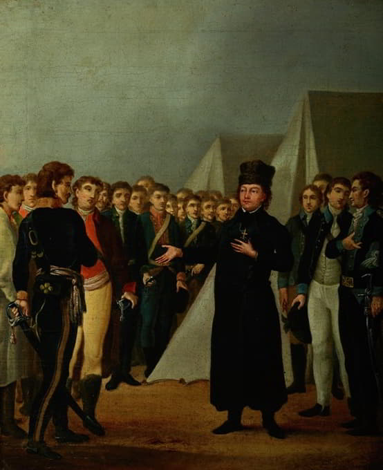 Michał Stachowicz - Reverend Józef Jakubowski at the Kościuszko’s Camp near Warsaw in 1794