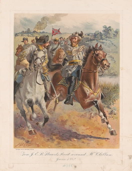 1862年6月，J.E.B.斯图尔特将军在麦克莱伦附近的突袭