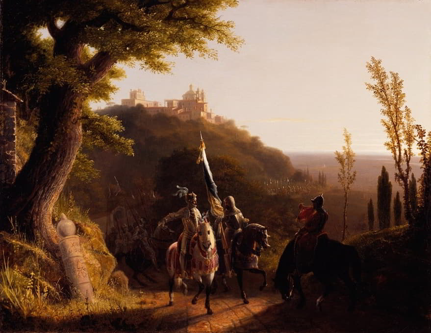 Robert Walter Weir - The Duke of Bourbon’s Halt at La Riccia, on His March to the Assau Rome, May 3d, 1527