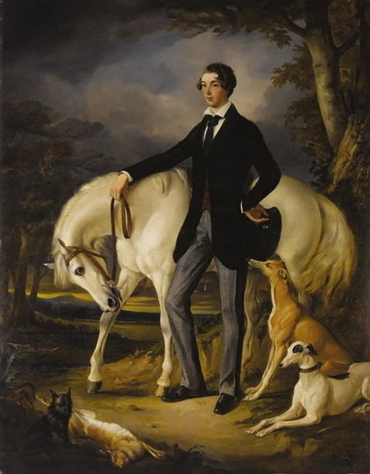 Sir Francis Grant - Portrait of a Young Man, George Osbaldeston