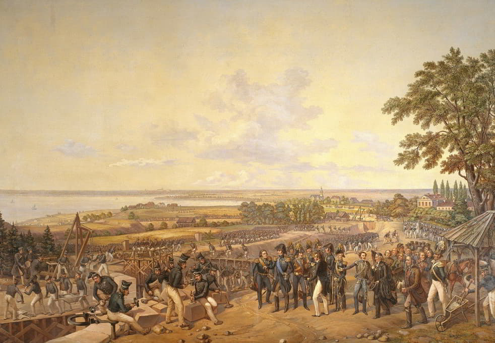 Alexander Wetterling - King Carl XIV Johan of Sweden Visiting the Canal Locks at Berg in 1819