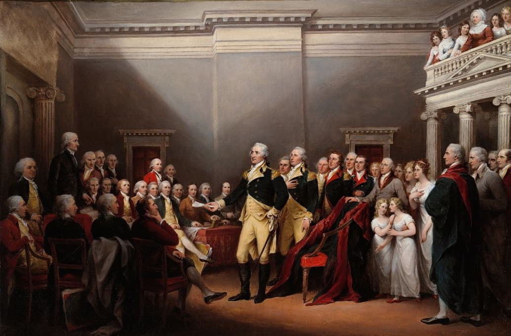 华盛顿将军的辞职，1783年12月23日