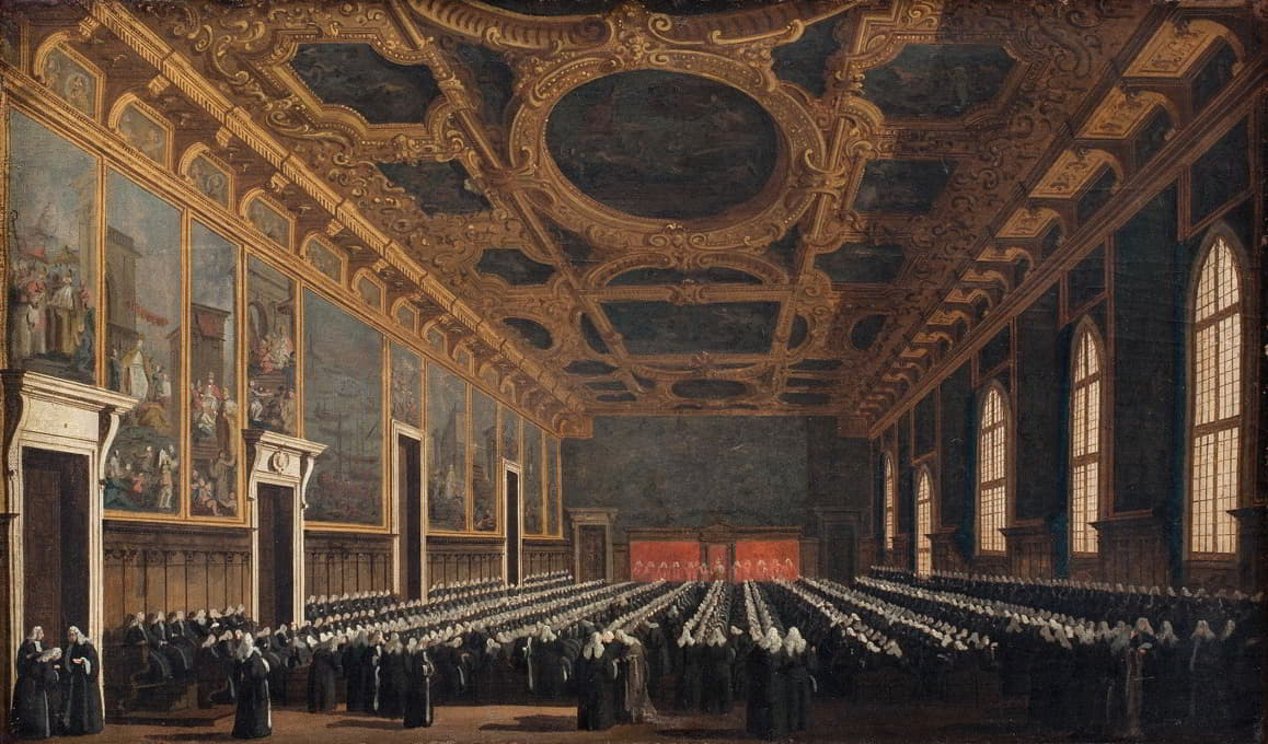 Canaletto - The Doge And Grand Council In Sala Del Maggior Consiglio