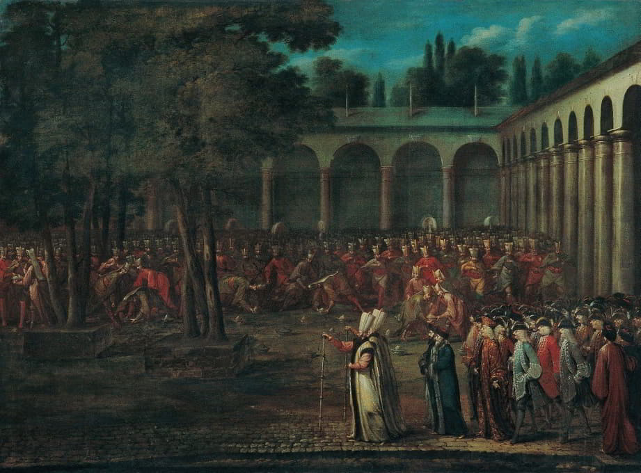 Jean Baptiste Vanmour - The Ambassadorial Delegation Passing Through The Second Courtyard Of The Topkapı Palace