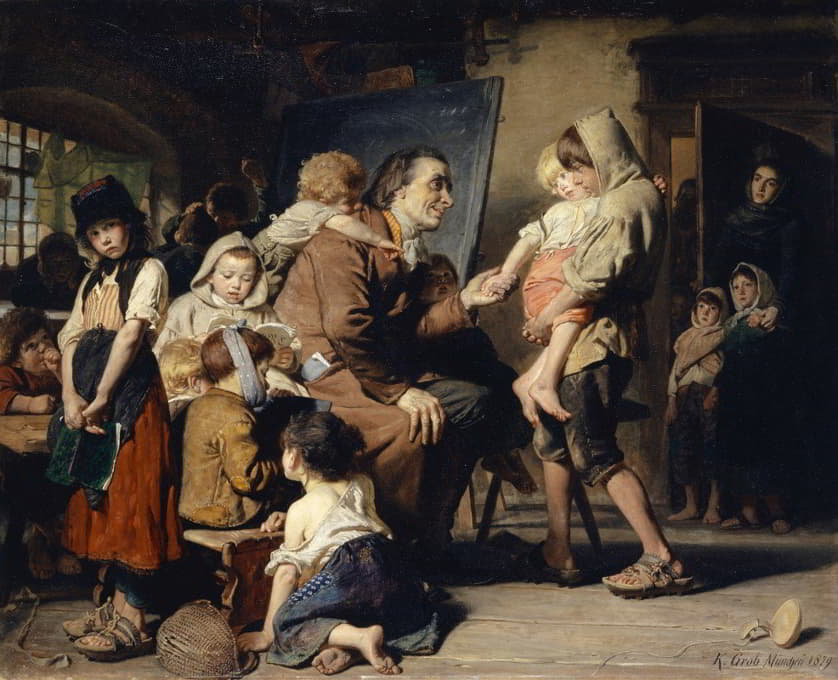 Konrad Grob - Pestalozzi With The Orphans Of Stans