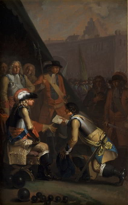 Nicolai Abraham Abildgaard - Magnus Stenbock Surrenders The Fortress Of Tønningen To Frederik IV In 1714