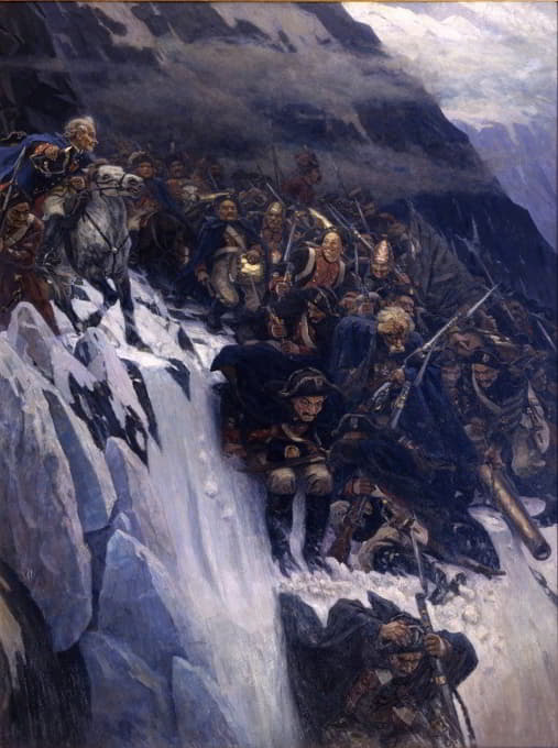 Vasily Surikov - Suvorov Crossing The Alps In 1799