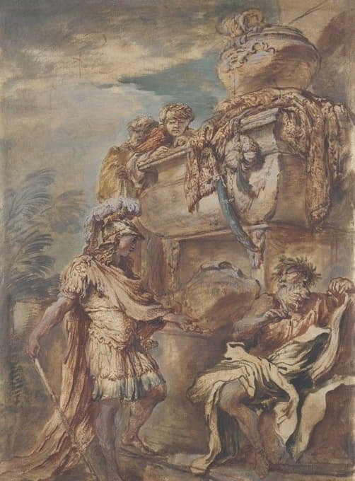 Giovanni Benedetto Castiglione - Alexander at the Tomb of Cyrus