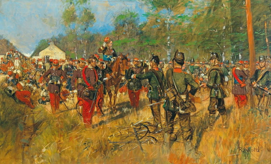 塞丹战役后，拿破仑三世皇帝于1870年9月1日投降