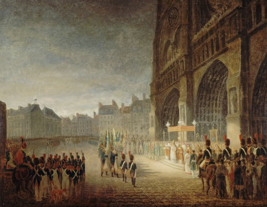 Antoine-Jean Gros - Bénédiction des drapeaux sur le parvis de Notre-Dame