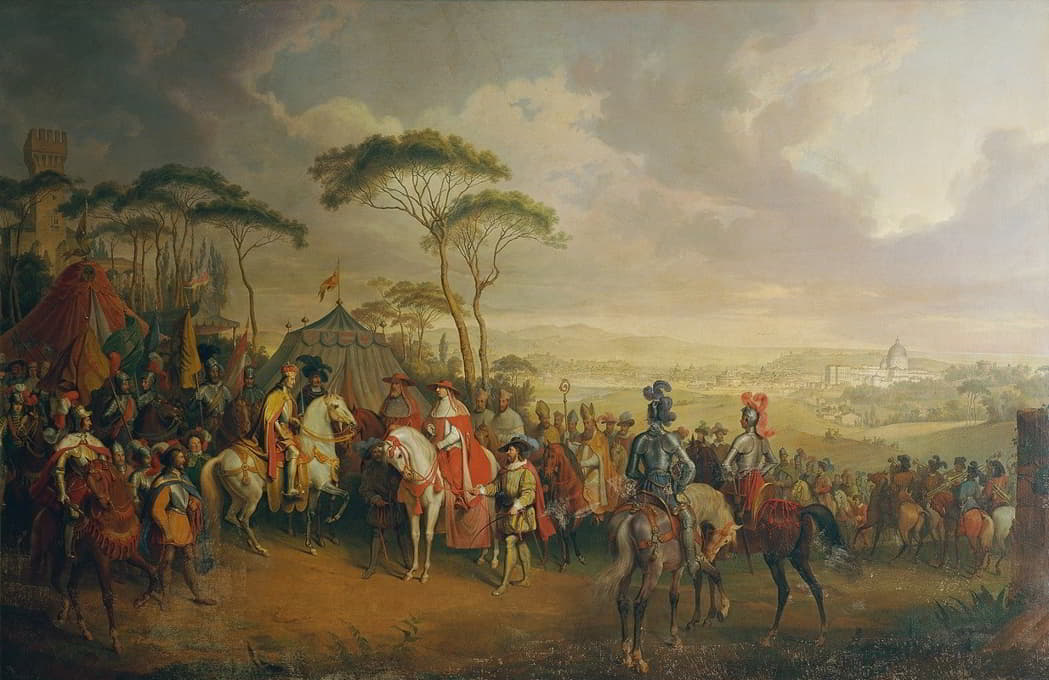 Johann Nepomuk Höchle - Einzug Kaiser Friedrichs III. in Rom