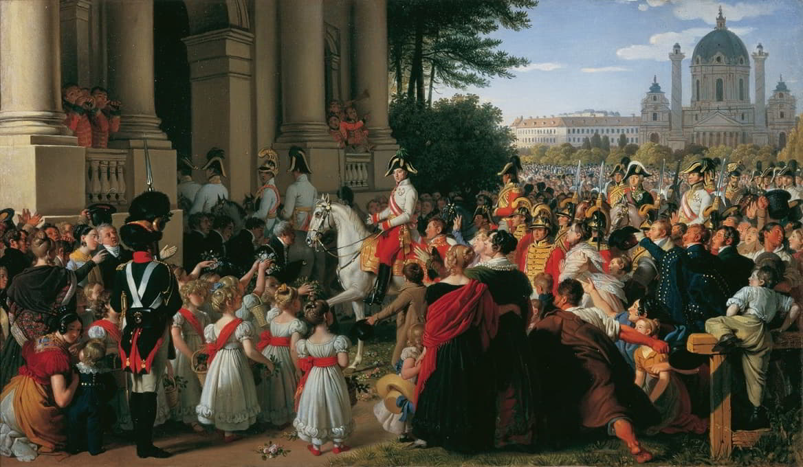 16日巴黎和平后，弗朗茨一世皇帝抵达维也纳。1814年6月