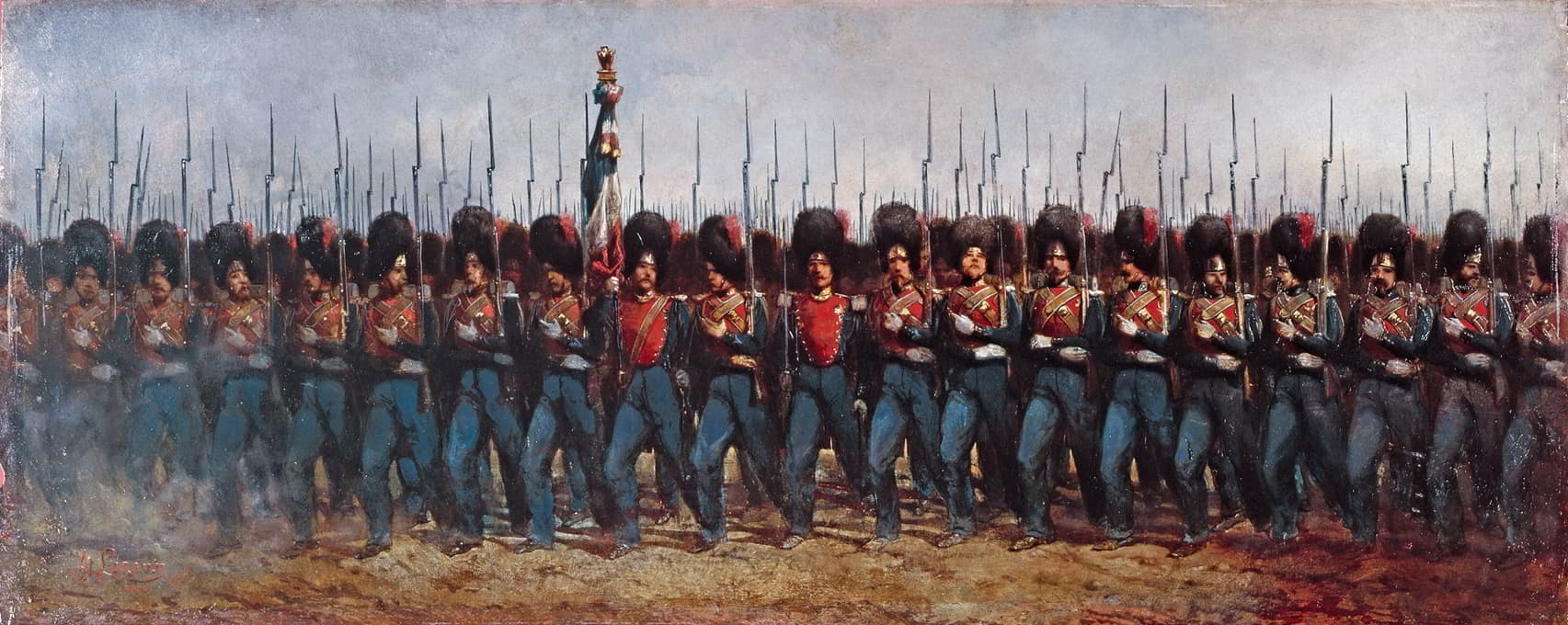 Alcide-Joseph Lorentz - Défilé de la gendarmerie de la Seine, en 1857