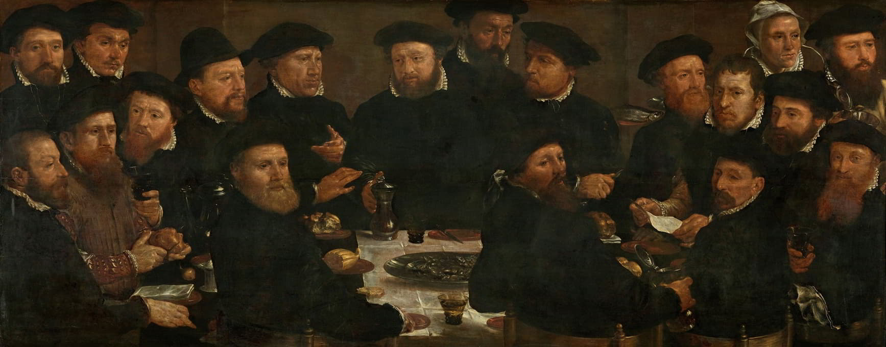 1566年阿姆斯特丹L队十八名卫兵的宴会，被称为“吃鲈鱼者”