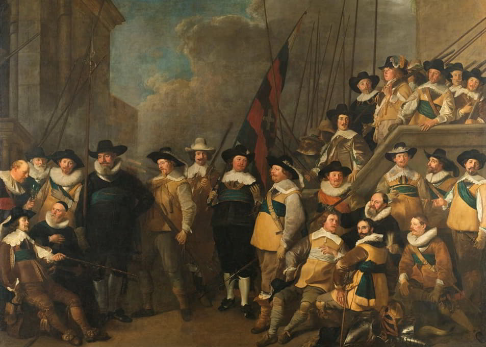 在科内利斯·德格雷夫上尉和亨德里克·劳伦斯中尉的指挥下，阿姆斯特丹第五区的军官和其他公民卫队成员