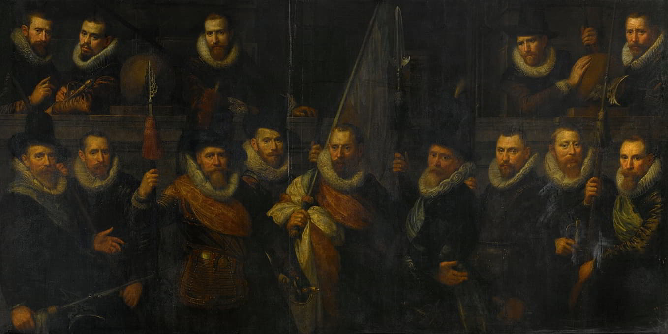 在船长雅各布·格里茨·霍恩（Jacob Gerritsz Hoyngh）和中尉南宁·弗洛里茨·克罗克（Nanning h Florisz Cloeck）的指挥下，阿姆斯特丹第三区的军官和其他公民卫队