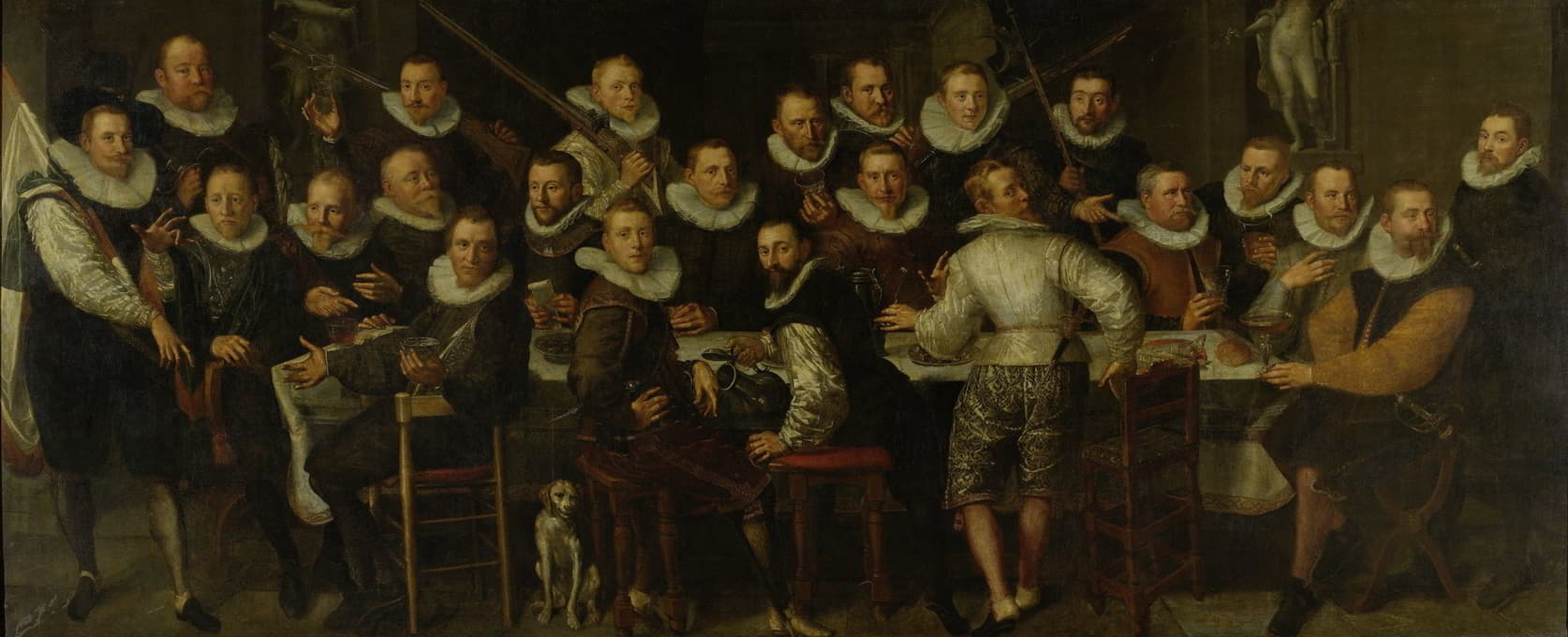 船长Gillis Jansz Valckenier和中尉Pieter Jacobsz Bas的陪伴，阿姆斯特丹，1599年