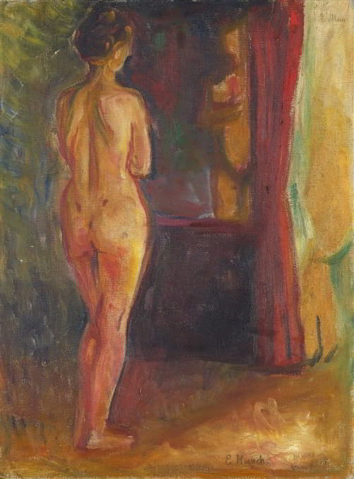 Edvard Munch - Nude in Front of the Mirror