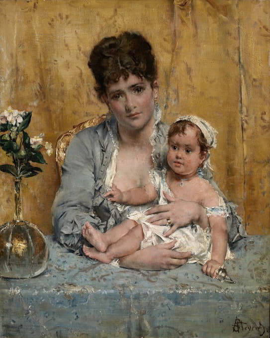 Alfred Stevens - Mother And Child