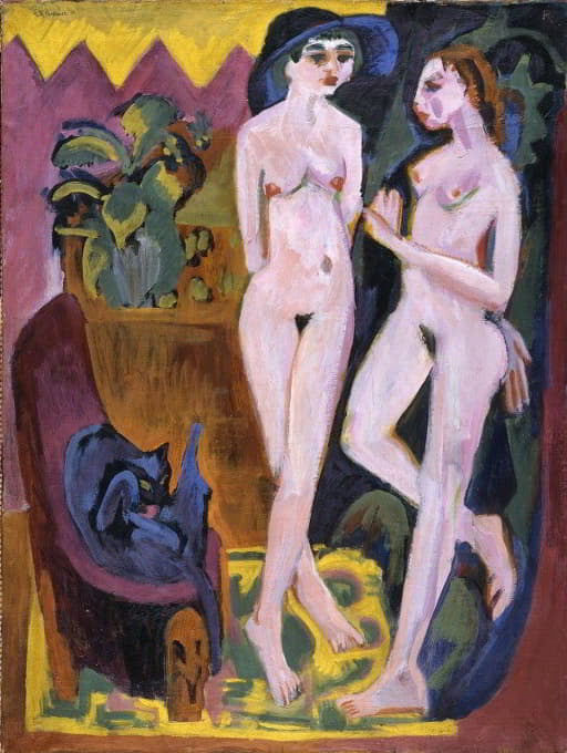 Ernst Ludwig Kirchner - Two Nudes in a Room