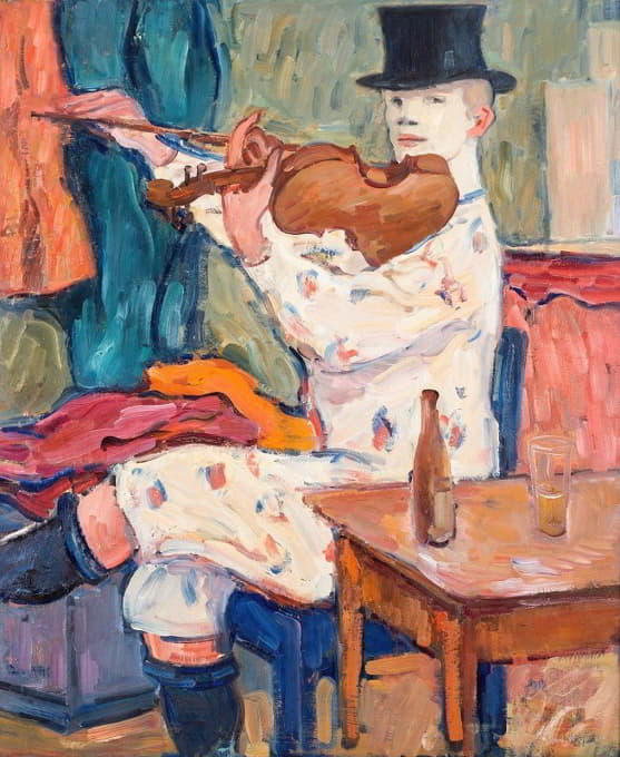 Gösta Von Hennigs - A Clown Playing the Violin