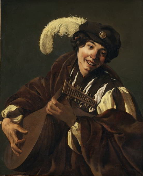 Hendrick Ter Brugghen - A Boy Playing the Lute