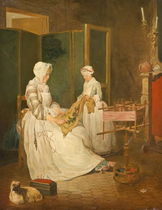 Jean-Baptiste-Siméon Chardin - The Diligent Mother