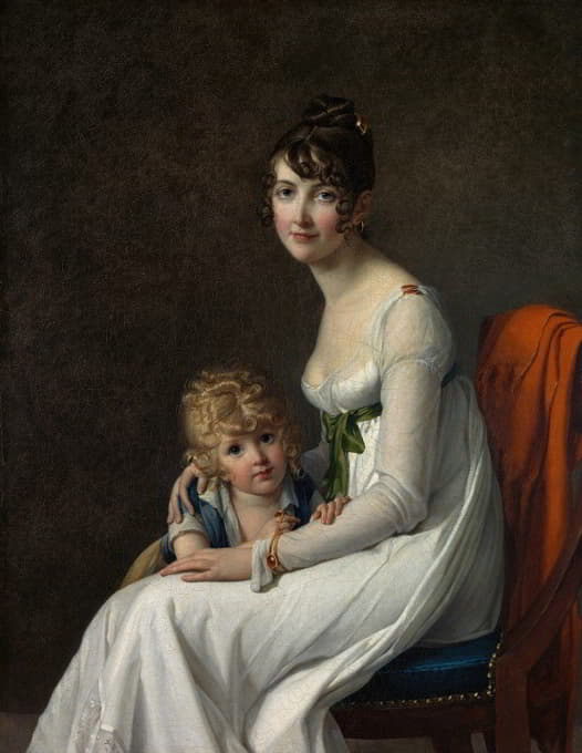 Marie-Guillemine Benoist - Madame Philippe Panon Desbassayns de Richemont (Jeanne Eglé Mourgue) and Her Son, Eugène