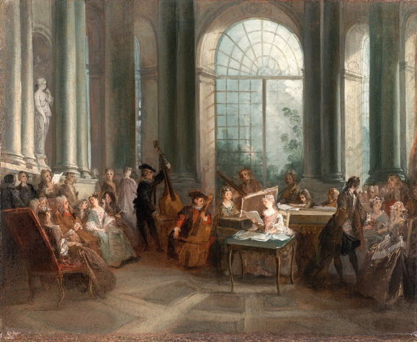 Nicolas Lancret - Concert in the Oval Salon of Pierre Crozat’s Chateau at Montmorency