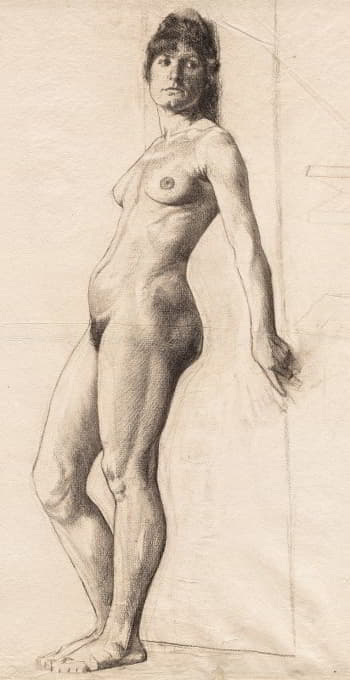 Otto Henry Bacher - Standing Nude Model