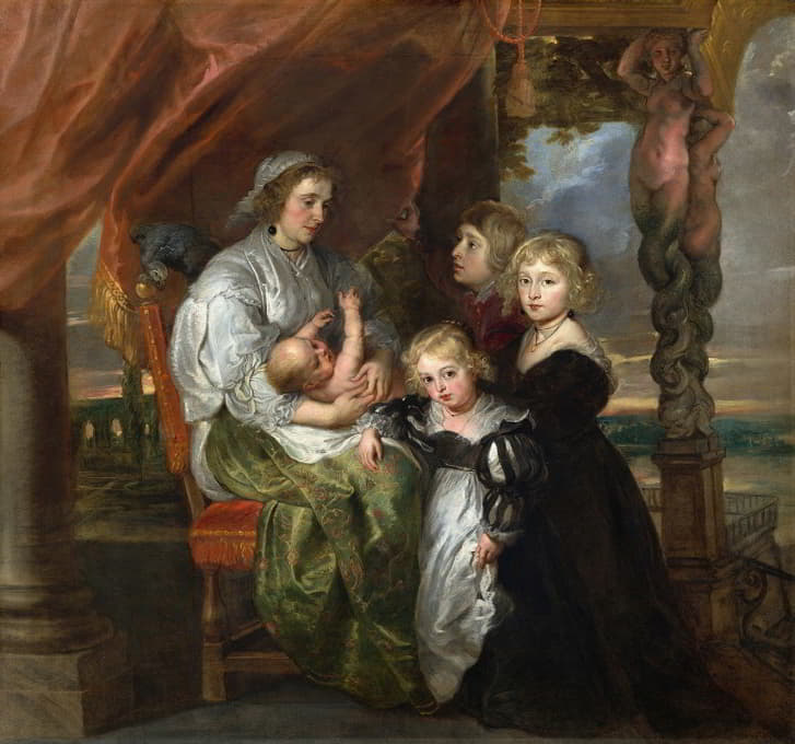 Peter Paul Rubens - Deborah Kip,Wife of Sir Balthasar Gerbier and Her Children