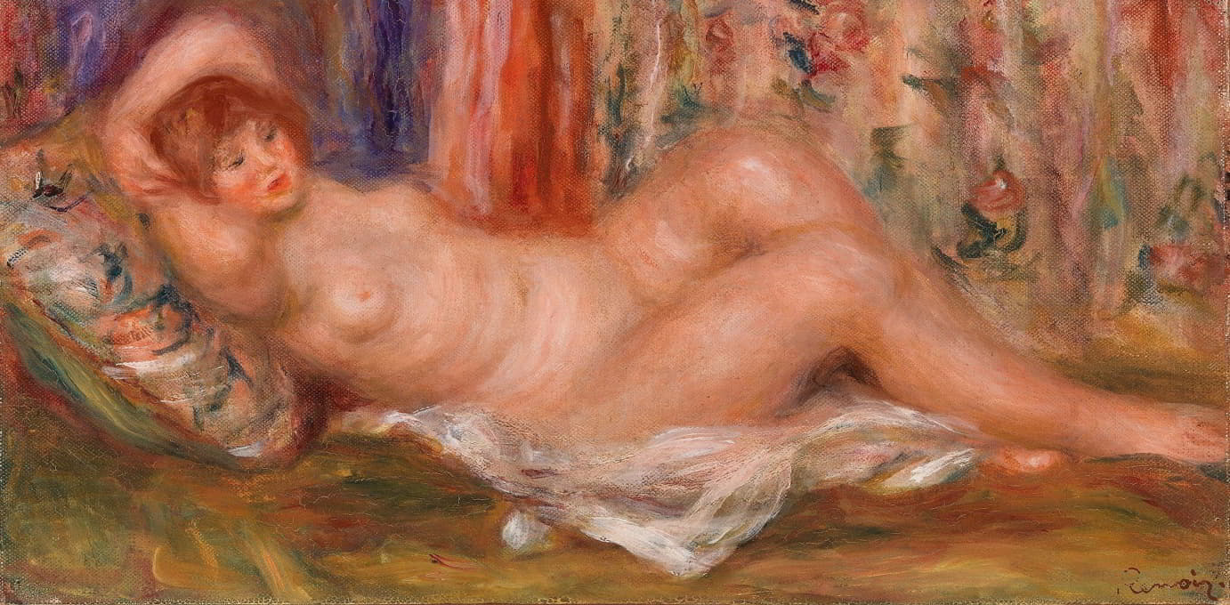 裸体女人背部躺着