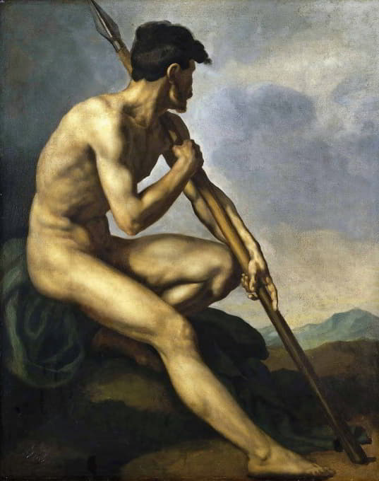 Théodore Géricault - Nude Warrior with a Spear