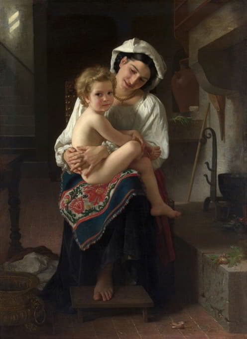 William-Adolphe Bouguereau - Young Mother Gazing at Her Child