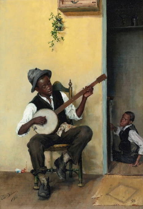 Léon Delachaux - The Banjo Player