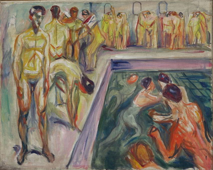 Edvard Munch - Naked Men in Swimming Pool